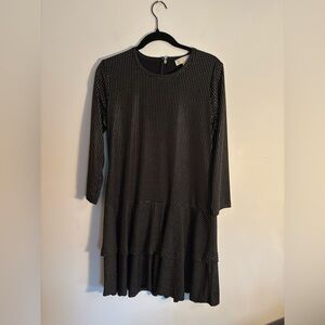 Michael Kors, black dress with raised tiny gold metallic studs